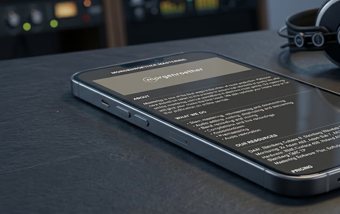 Morgenroether Mastering Studio 3